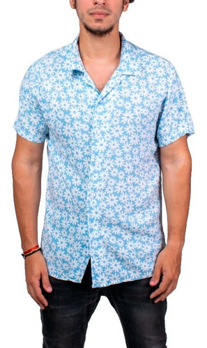 Camisa Valkymia Spring Manga Corta Floreada Hawaiana Hombre