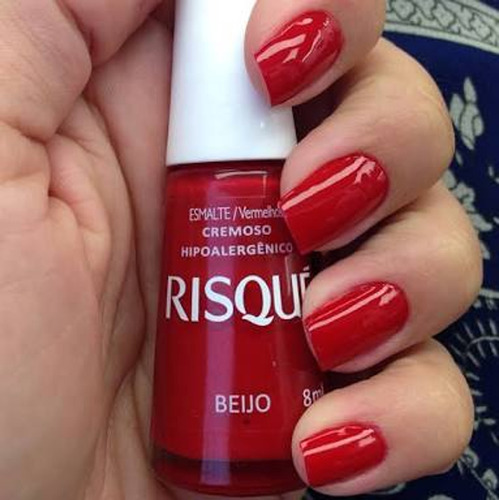 Esmalte Risqué Comum Vermelho - Kit 6 Unidades