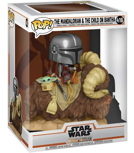Funko Pop Deluxe The Mandalorian On Bantha With Child #416