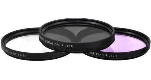 Set De 3 Piezas Filtro Protector De Cristal Para Lente