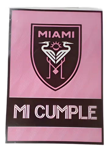 comprar Cartel Feliz Cumple Messi Inter Miami Cumpleaños Cartón