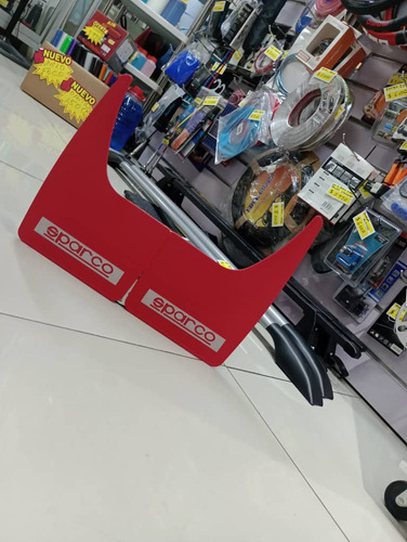 X2 Guardabarros Faldillas Universales Para Autos Sparco Rojo