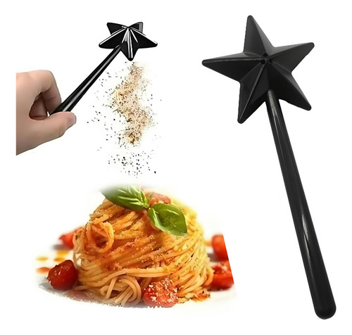 Eonspark Set de Salero y Pimentero en Forma de Varita Mágica, Especieros de Plástico para Cocina, Ideal para Sal Marina, Comino y Sésamo Negro