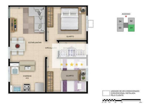 Imagem 12 de 12 de Apartamento Residencial À Venda, Conjunto Habitacional Doutor Antônio Villela Silva, Araçatuba. - Ap0214