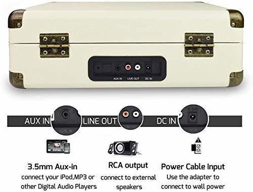 Tornamesa Bluetooth, Radio Fm, Puerto Usb, Blanco