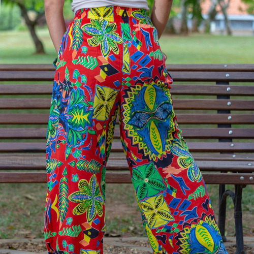 Imagem 6 de 6 de Calça Psicodélica Boho Hippie Indiana
