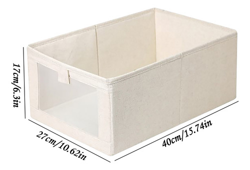 Caja De Almacenamiento, Organizador De Ropa, Tela De Lino Y