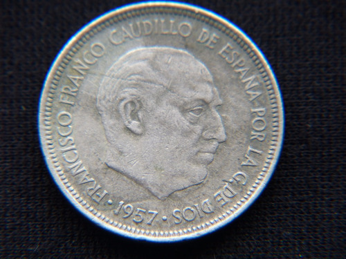 Moneda De 5 Pesetas Dictadura De  Franco- España