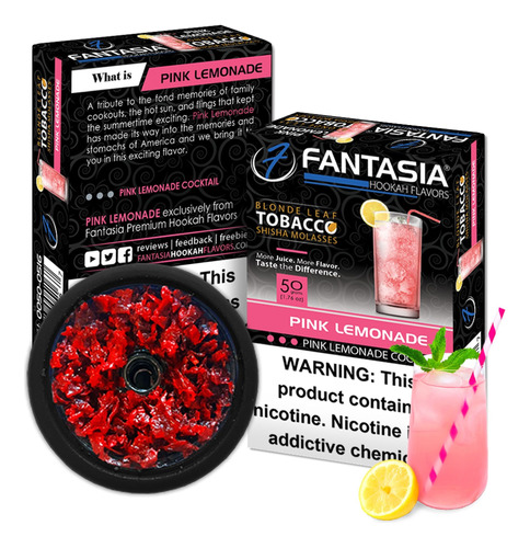 Fantasia Hookah Shishas Pink Lemonade 50g