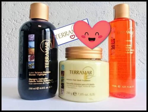 Shampoo Matizante Terramar, Mascarilla, Oleo 120 Ml