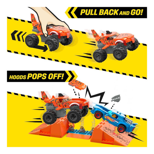 Hot Wheels Monster Trucks S & C Tiger Shark Chomp Course