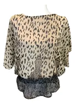Comprar Blusa Ligera Animal Print Beige Y Tonos Cafés American Rag