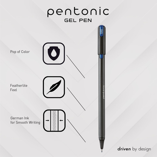 Bolígrafos Pentonic De Gel Con Purpurina, 10 Colores Surtido