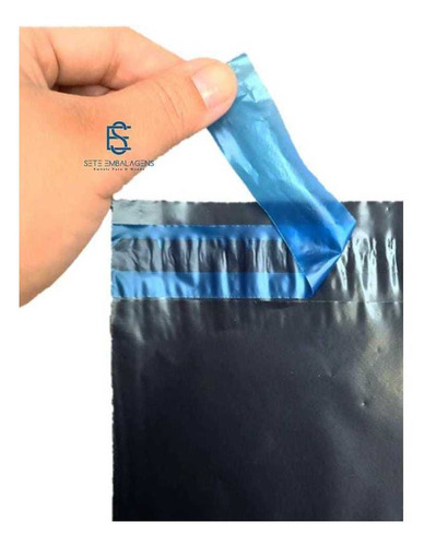 Envelope Cinza/preto Ecologico 12x18 100 Und Premium