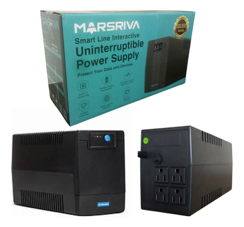 Ups 1000va 600w 04 Tomas Avr Protector De Voltaje Marsriva