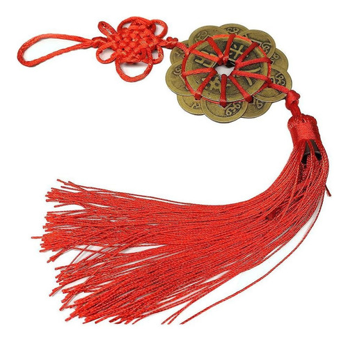 Y) 1 Pc Feng Shui Coin Chinese Knot Pendant Luck Amulet