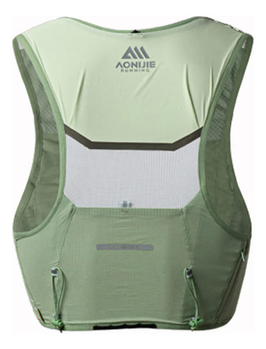 Chaleco Hidratacion 5lts Portabastones Trail Running Aonijie Verde Talle S