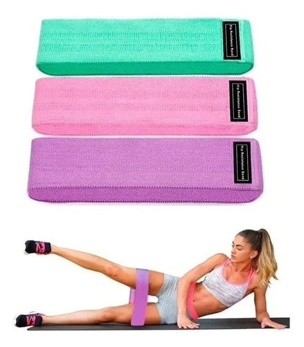 Set 3 Bandas Elásticas Resistencia Ejercicio Entrenamiento