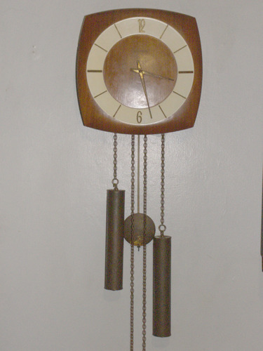 Antiguo Reloj De Pared Junghans Pesas Aéreas Péndulo Largo