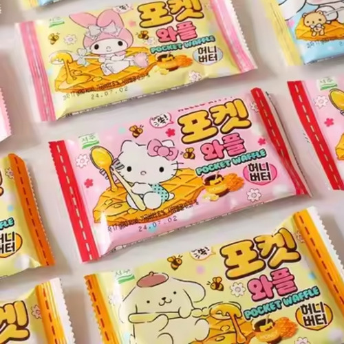 Sanrio Pocket Waffles Caja X 21 U Kuromi Cinnamoroll Kitty