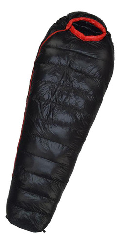 Saco De Dormir Ligero Abajo Camping Senderismo Negro 1000g