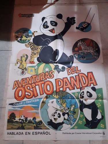 Afiche Las Aventuras Del Osito Panda Original 1975 C29