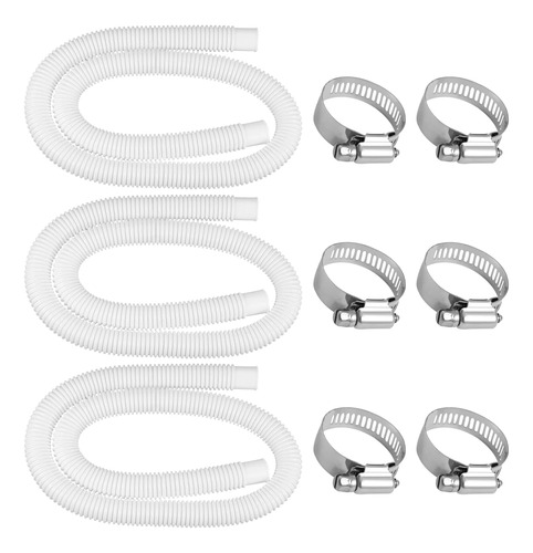 3 Pcs Mangueras De Repuesto Para Piscina 150 Cm * 3.8 Cm