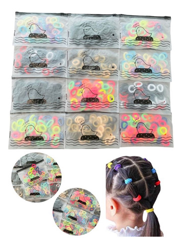 600 Ligas Donas Chicas Para Cabello Varios Colores Donitas