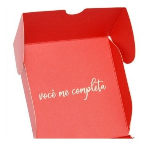 Imagem 2 de 2 de Kit 10 Caixas P/ 4 Brigadeiros Te Amo C/divisórias Cromus