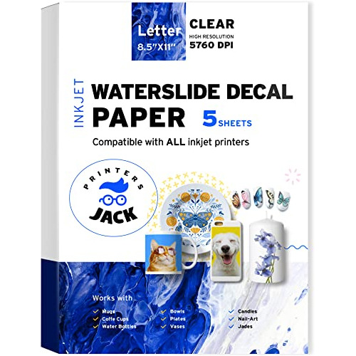  Papel De Transferencia De Agua Para Impresoras  5 Sheets