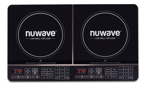 Nuwave Placa De Coccion De Doble Induccion, Potente 1800 W,