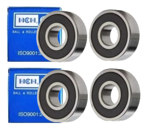 Kit 4 Rolamentos Compatíveis Cubo Freehub Tanke Th 390 Hg