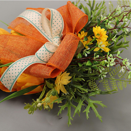 Corona De Zanahoria De Pascua Para Puerta Delantera, Corona