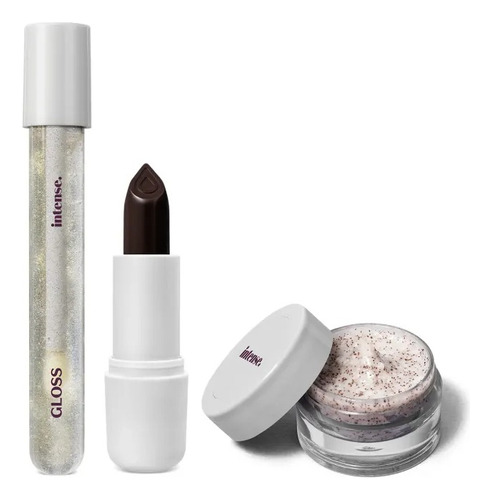 Combo Biscoito Ou Bolacha Balm Labial+gloss+ Esfoli Labial