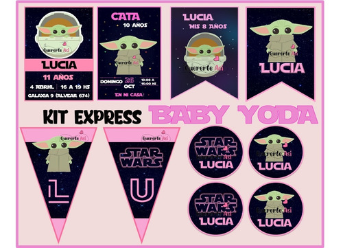 Kit Imprimible Express Personalizado- Baby Yoda #2