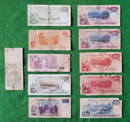 Billetes Antiguos Argentinos - Varios - Lote (Usado)
