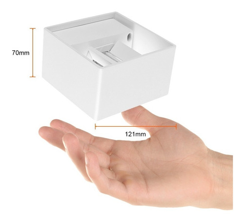 Imagen 4 de 7 de Luminaria Para Muro Exterior, Blanco 7.5w Luz Cálida