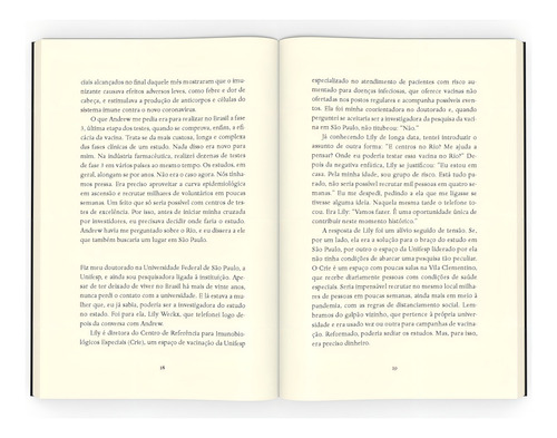 Historia de la vacuna Oxford/AstraZeneca por Costa Clemens y Sue Ann. Tapa blanda en portugués, 2021.
