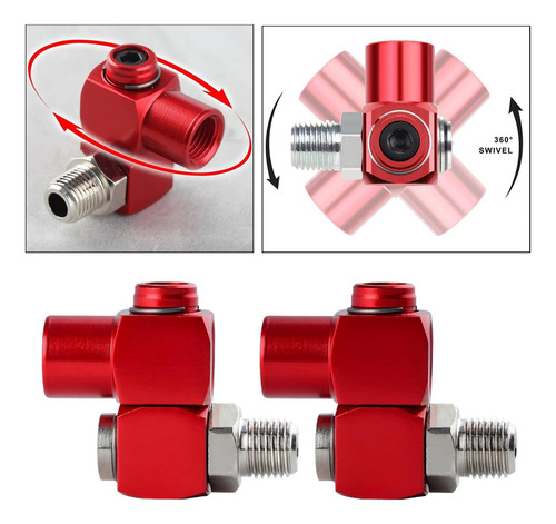 Conector Pneumático Mangueira Giratória Conetor Vermelho