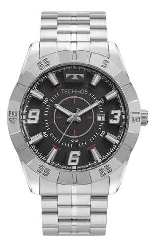 Relógio Technos Prata Masculino Racer 2115kyx/1r