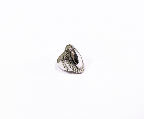 Anillo Estilo Hindú Macizo Plata 925 