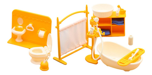 Set De Baño Tipo Casa De Muñecas A Escala 1:12 Para Decoraci