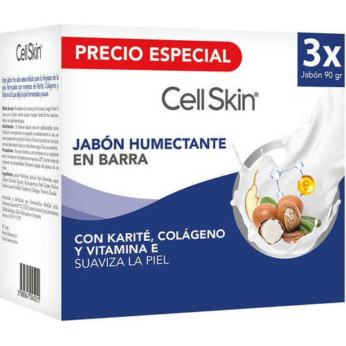 Cluny Cell Skin Jabon Barra Humectatnte 3x90gr