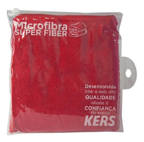 Toalha De Microfibra Limpeza 40x60 Vermelha Kers 300gsm