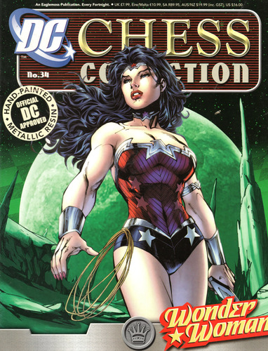 Apenas A Revista Dc Chess Collection Wonder Woman N° 34 - 16 Páginas Em Inglês - Editora Eaglemoss - Formato 22 X 28 - Capa Mole - 2013 - Bonellihq Cx343 Abr24