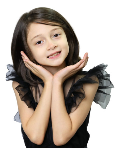 Imagen 6 de 9 de Disfraz Vestido Merlina Addams Noche De Baile Los Locos Addams Infantil Niña