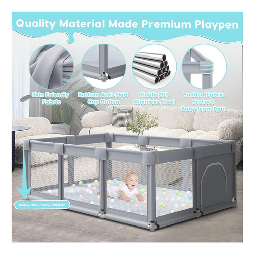 74 × 50 Playpen De Bebé Grande, Playpens Para Bebés Para Y &