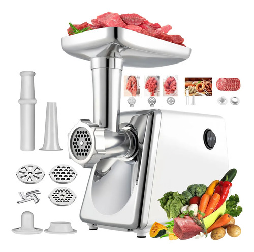 Picadora De Carne Y Cortador De Verduras Electrico