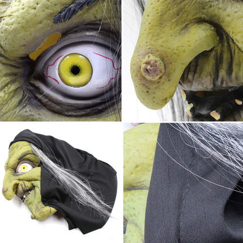 Fwefww Disfraz De Cosplay De Terror Para Halloween Con Máscara De B