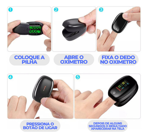 Oximetro Digital De Dedo Medidor Uso Doméstico Saturação Spo2 Liovi